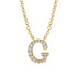 Diamond Gold Initial Necklace - G